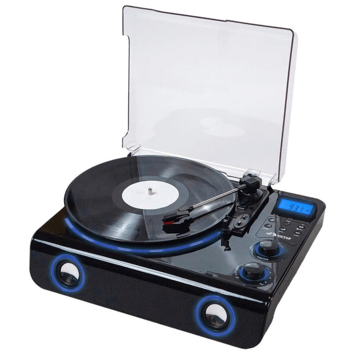 Victor Beacon Hybrid 5-in-1 Turntable System with Bluetooth and FM Radio Image 1