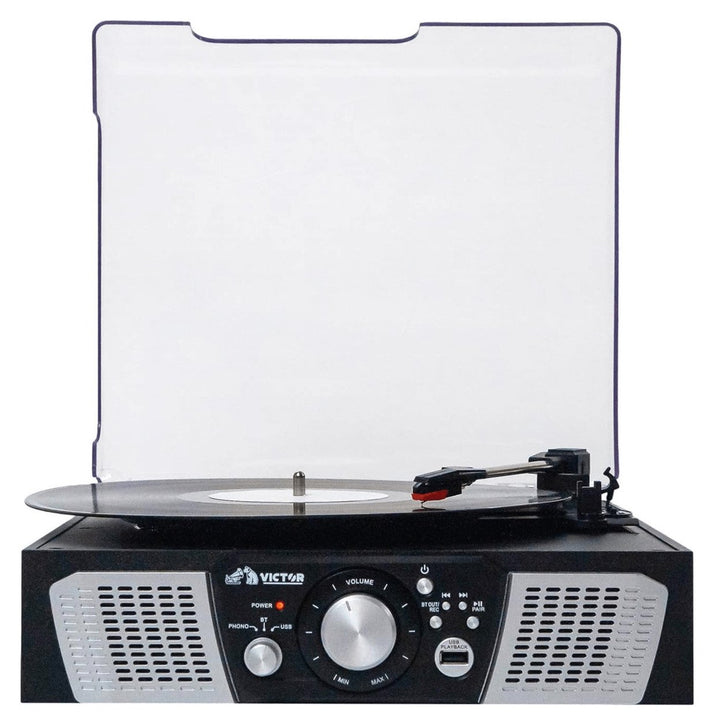 Victor Beacon Hybrid 5-in-1 Turntable System with Bluetooth and FM Radio Image 3