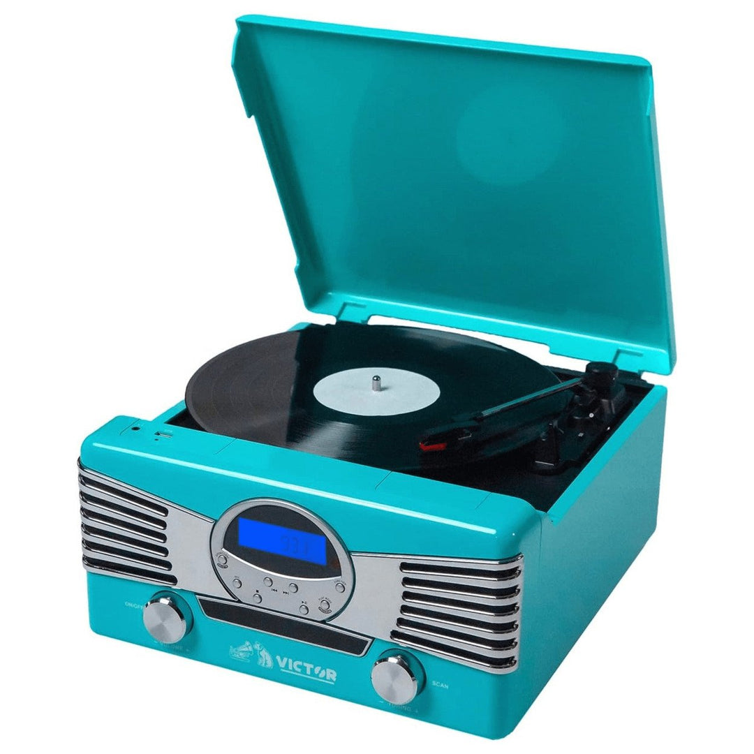 Victor Diner 7-in-1 Turntable Music Center with CD and MP3 Player and Bluetooth Function Image 2