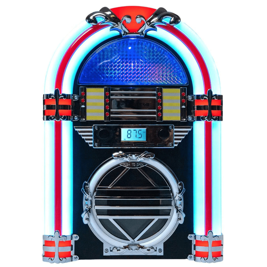 Victor Broadway Desktop Bluetooth Jukebox with CD Player and Color Changing LED Lighting Image 4