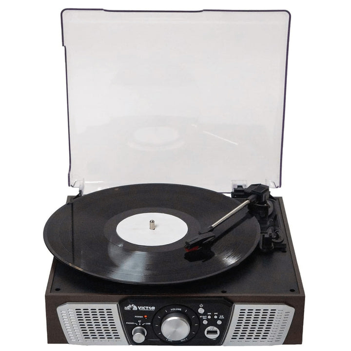 Victor Lakeshore 5-in-1 Hybrid Bluetooth Turntable System w USB and RCA Output Image 9