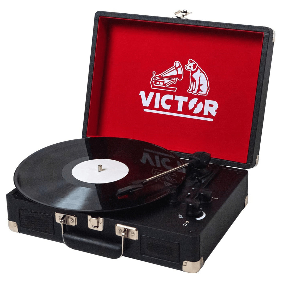 Victor Metro Dual Bluetooth Suitcase 3-Speed Turntable Image 7