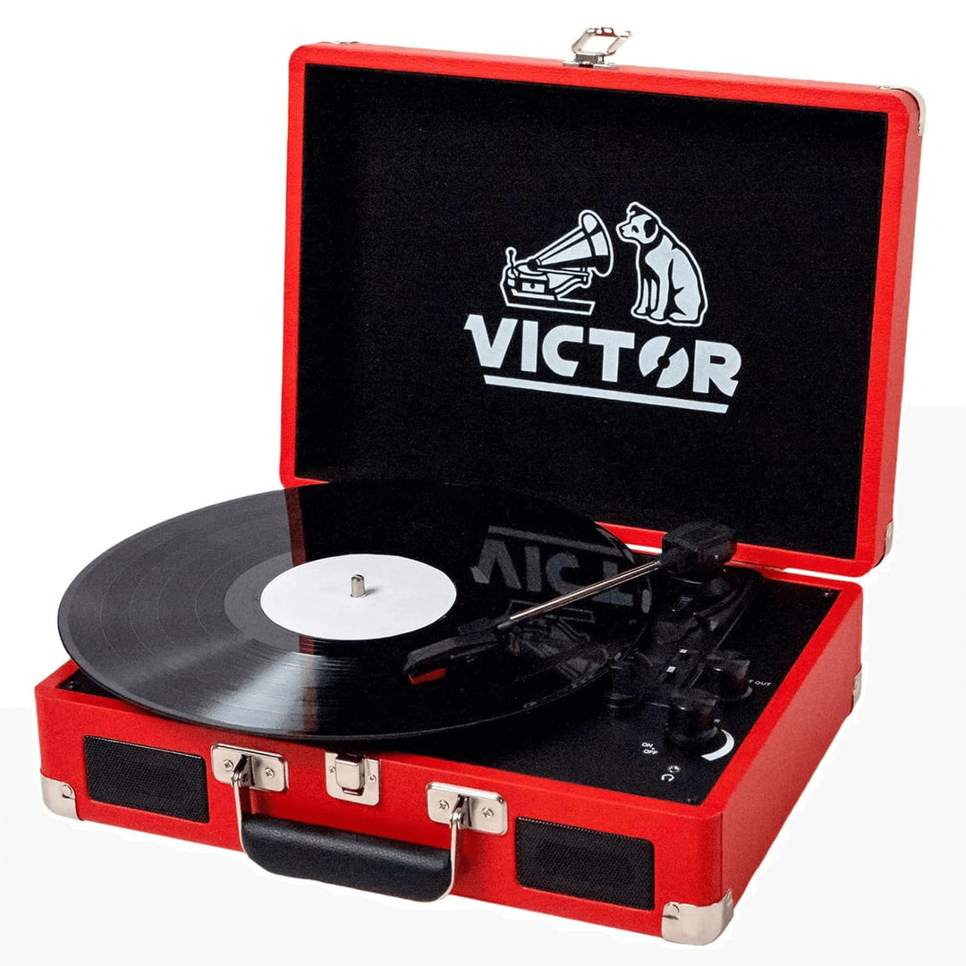 Victor Metro Dual Bluetooth Suitcase 3-Speed Turntable Image 12