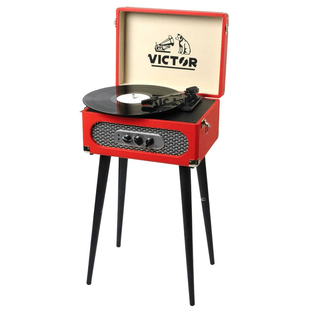 Victor Andover 5-in-1 Music Center with Chair-Height Legs and Bluetooth Function Image 1