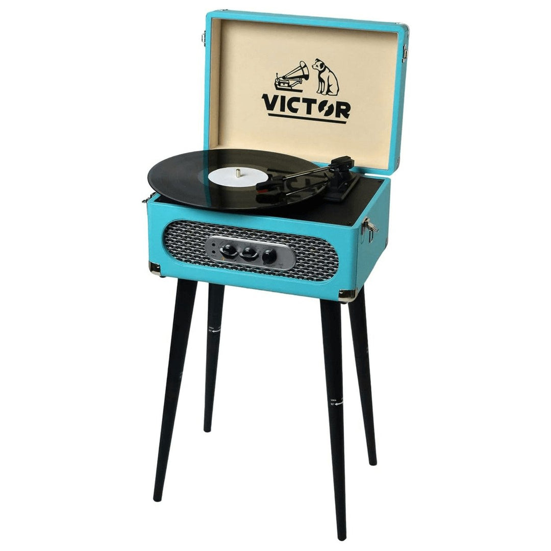 Victor Andover 5-in-1 Music Center with Chair-Height Legs and Bluetooth Function Image 2