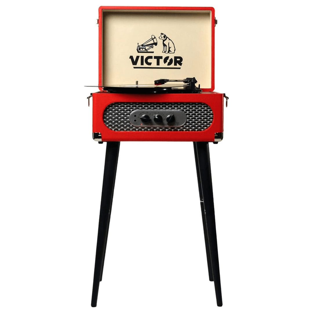 Victor Andover 5-in-1 Music Center with Chair-Height Legs and Bluetooth Function Image 3