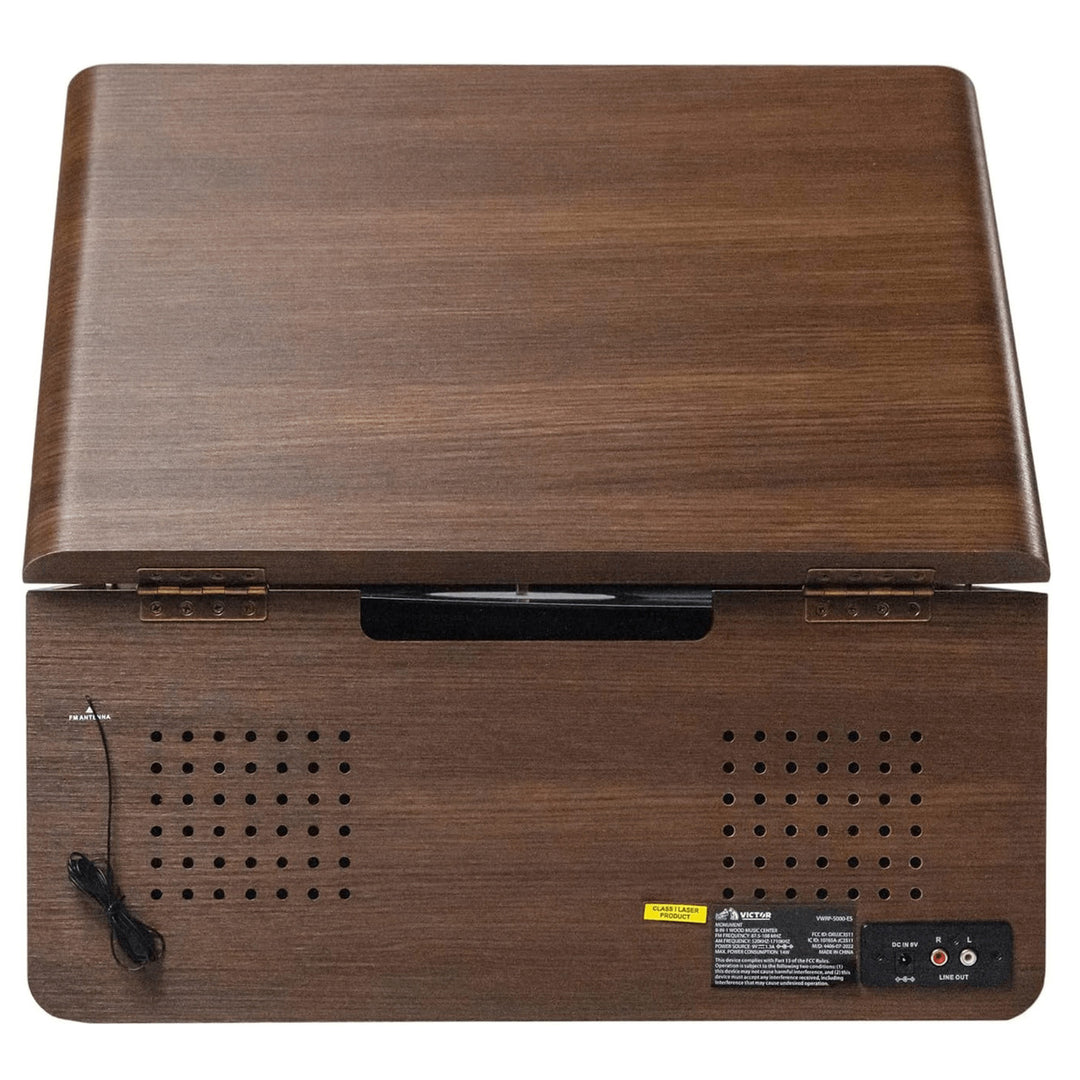 Victor Monument 8-in-1 Wood Music Center with 3-Speed Turntable and Dual Bluetooth Image 7