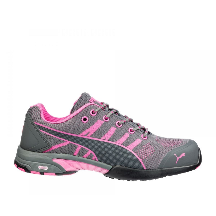 PUMA Safety Womens Celerity Knit Low Steel Toe ESD Work Shoe Pink - 642915 ONE SIZE PINK Image 1