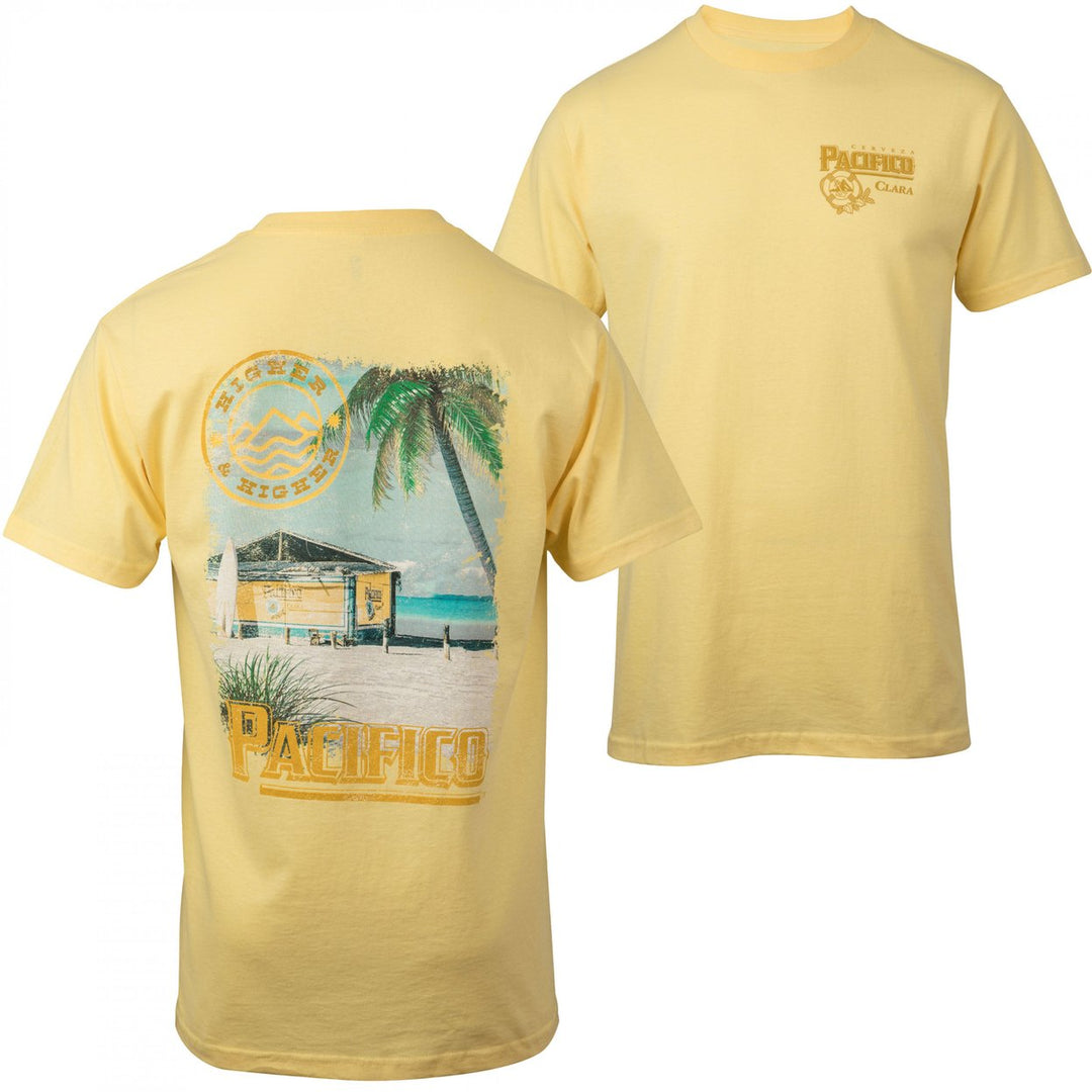 Pacifico Clara Beach Scene Front and Back Print T-Shirt Image 1