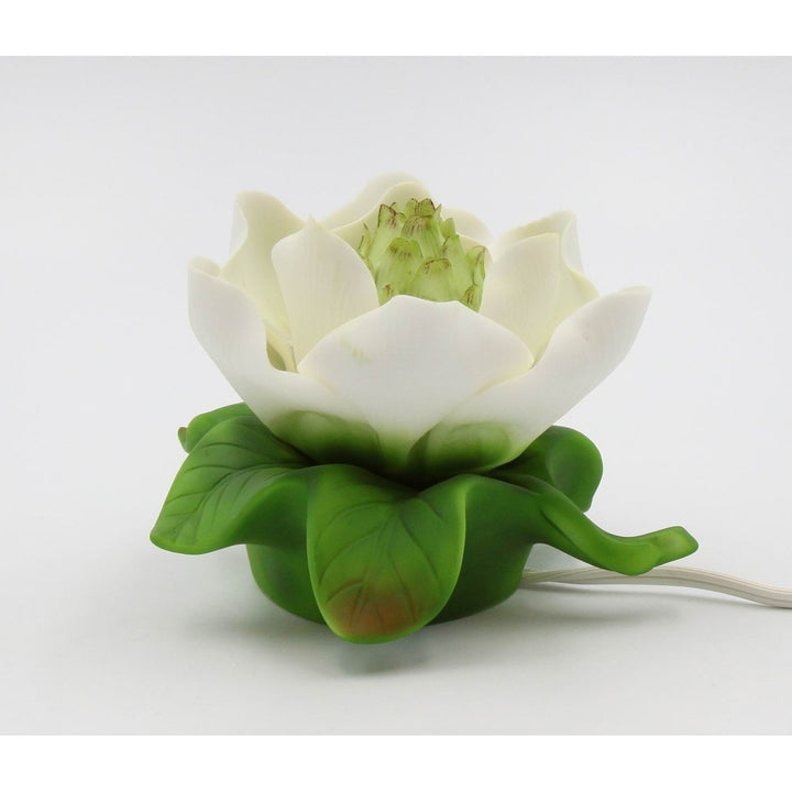 Ceramic Magnolia Flower Nightlight 5 3/8"  Mom Bedroom Image 3