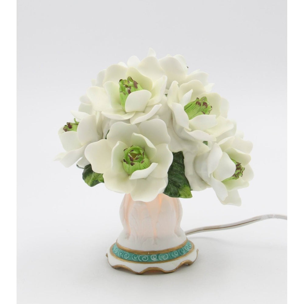 Ceramic Magnolia Flower Topiary Nightlight 6"  Mom Image 2