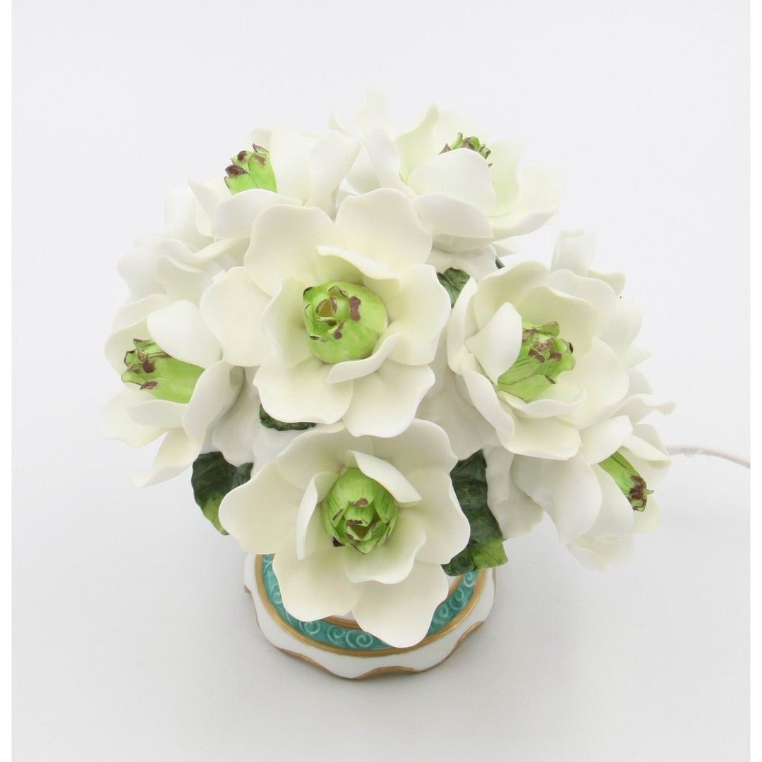 Ceramic Magnolia Flower Topiary Nightlight 6"  Mom Image 3