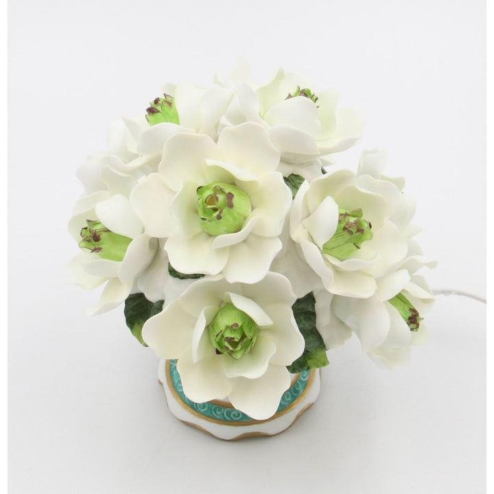 Ceramic Magnolia Flower Topiary Nightlight 6"  Mom Image 3