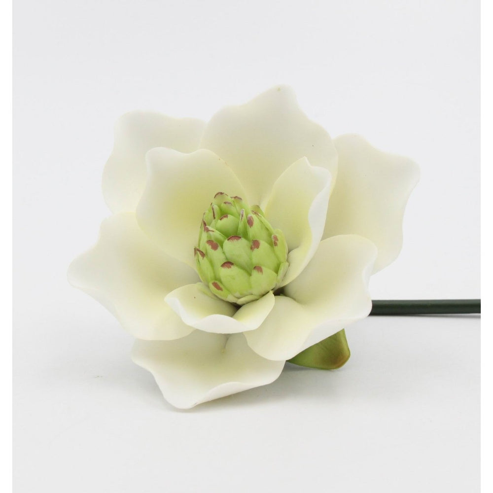 Ceramic Magnolia Flower with Stem 8 inches  Mom Wedding Image 2