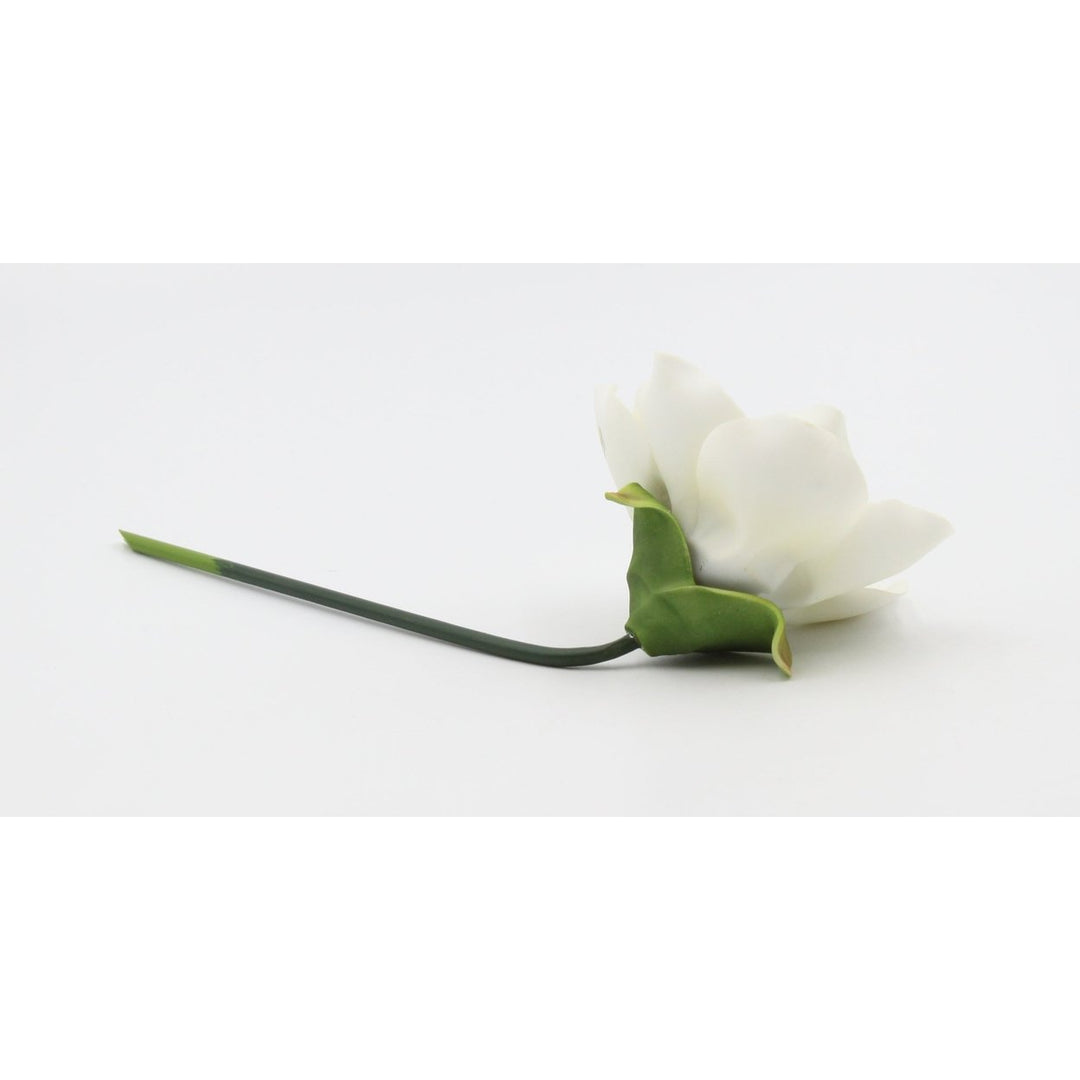 Ceramic Magnolia Flower with Stem 8 inches  Mom Wedding Image 6