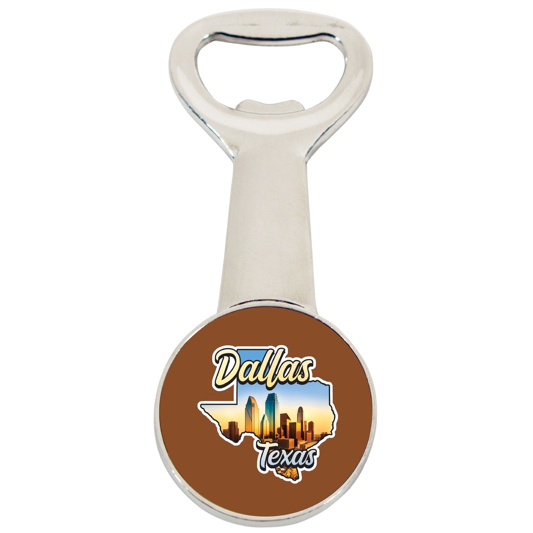 Dallas Texas Souvenir Magnetic Bottle Opener Image 1