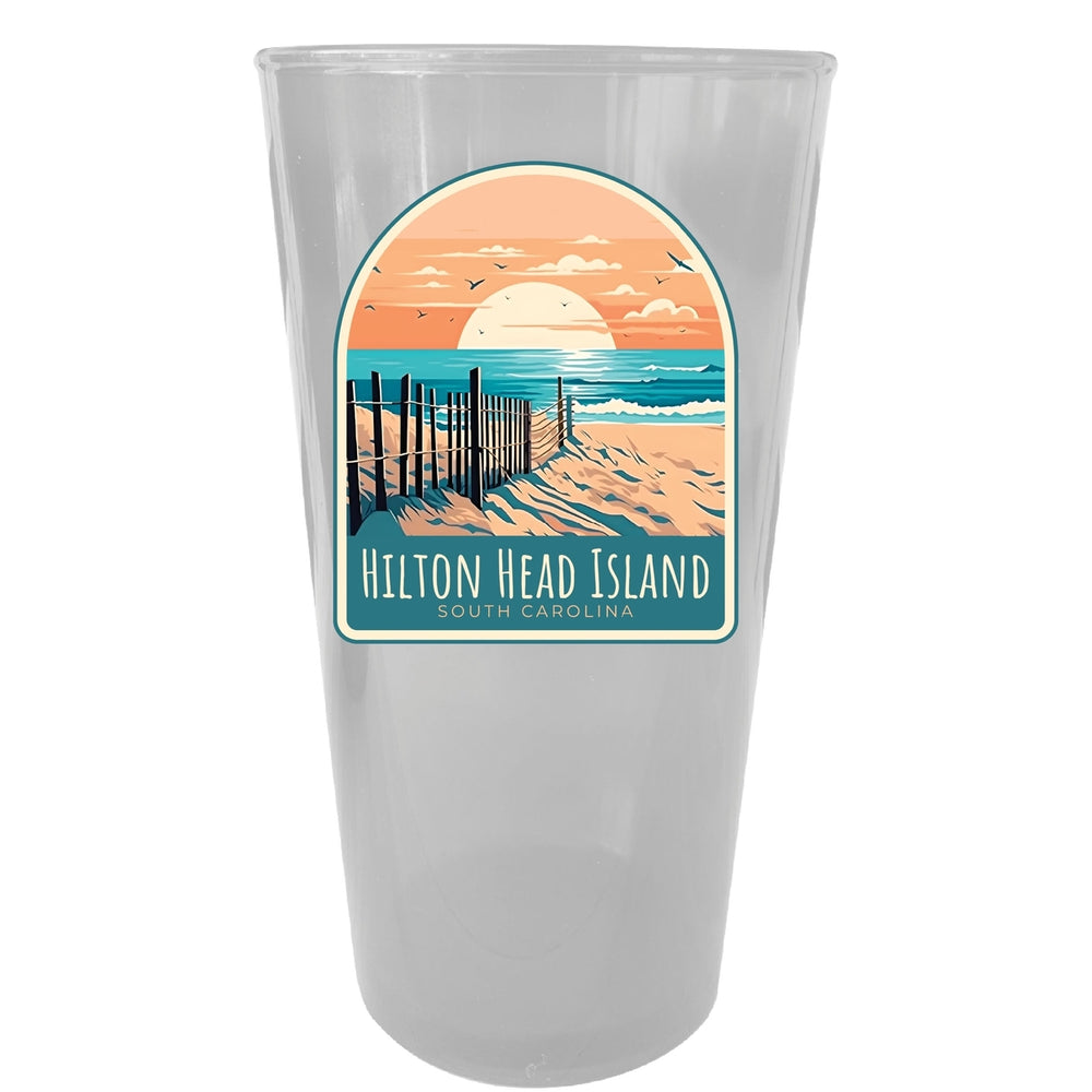 Hilton Head Island Souvenir Plastic 16 oz pint Green Image 2