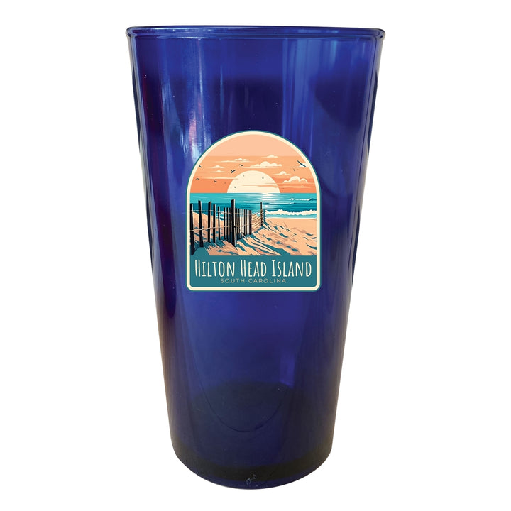 Hilton Head Island Souvenir Plastic 16 oz pint Green Image 3