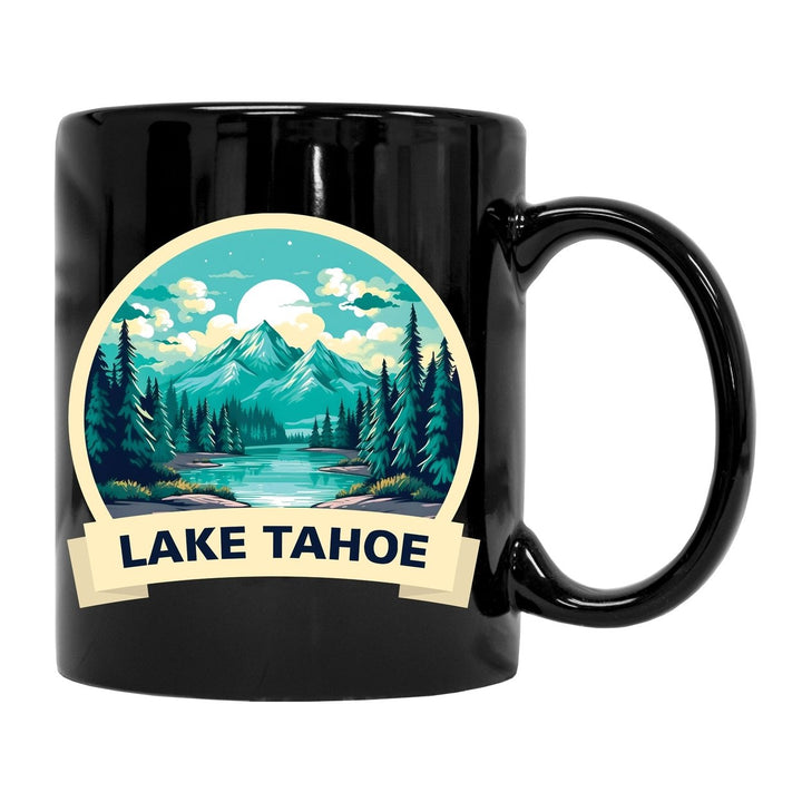 Lake Tahoe California Souvenir 12 oz Ceramic Coffee Mug Black Image 1