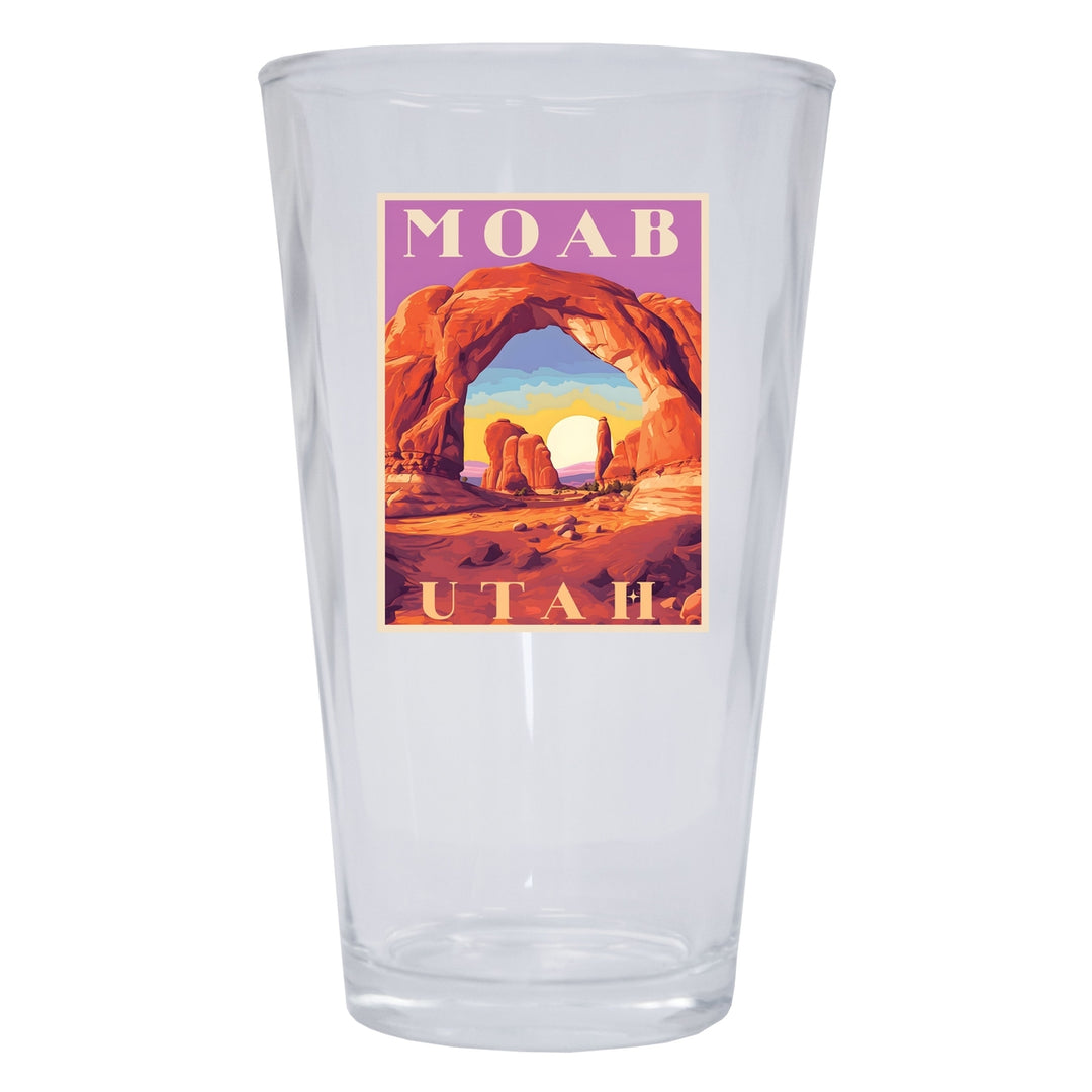 Moab Utah Souvenir 16 oz Pint Glass Image 1