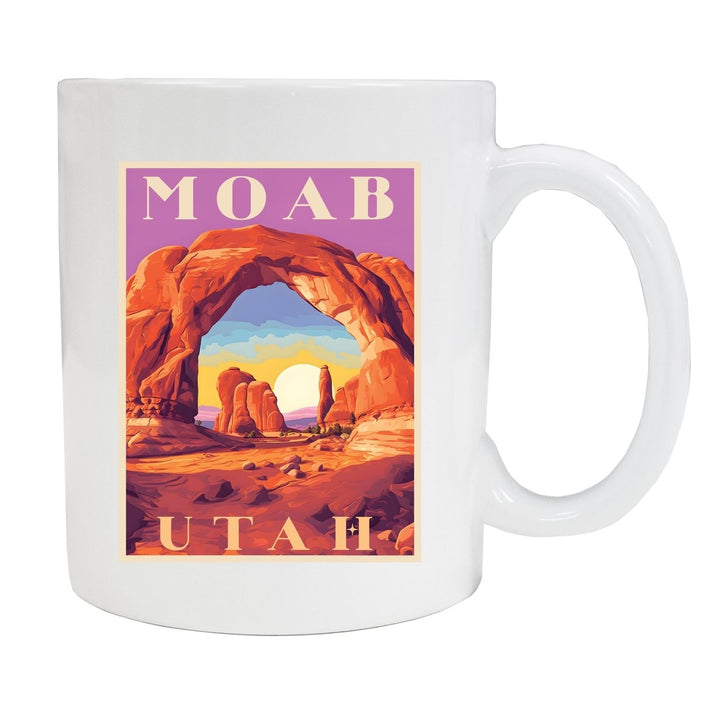 Moab Utah Souvenir 12 oz Ceramic Coffee Mug Black Image 2