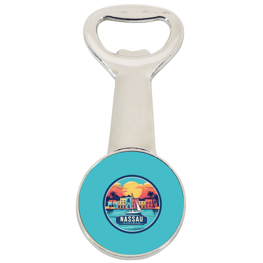 Nassau the Bahamas Souvenir Magnetic Bottle Opener Image 1