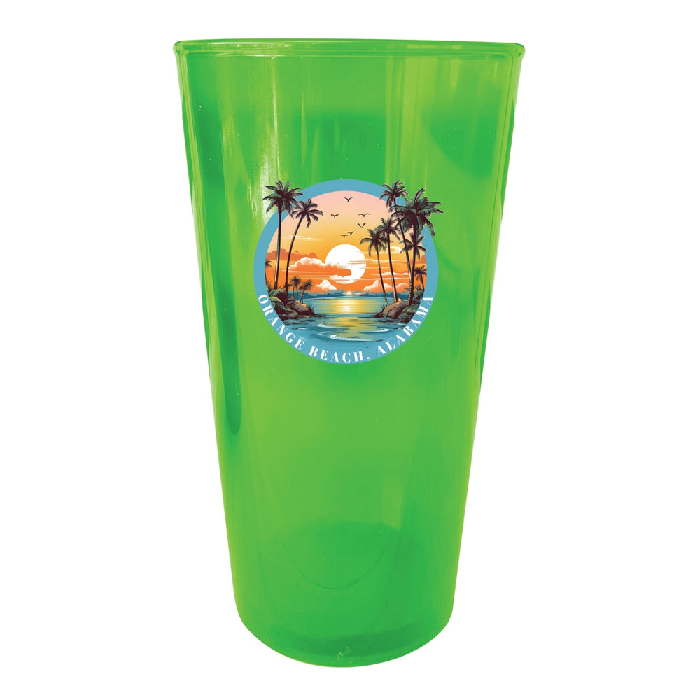 Orange Beach Alabama Souvenir Plastic 16 oz pint Red Image 2