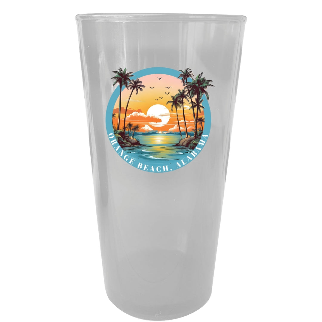 Orange Beach Alabama Souvenir Plastic 16 oz pint Red Image 3