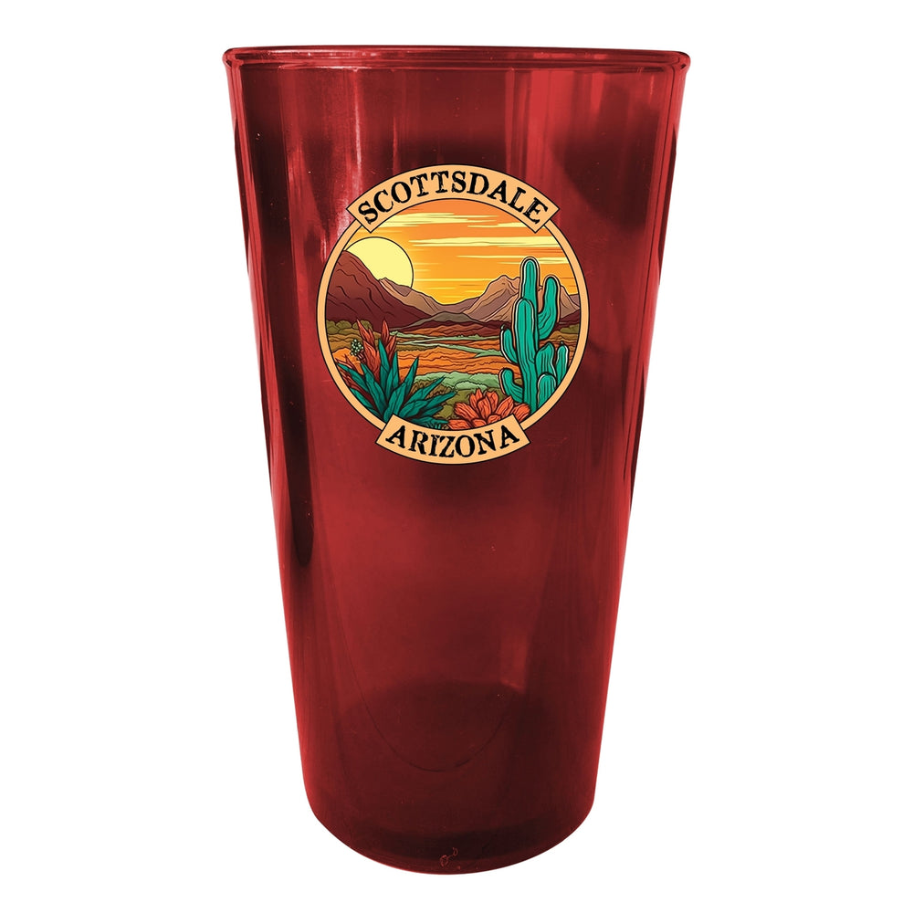 Scottsdale Arizona Souvenir Plastic 16 oz pint Blue Image 2