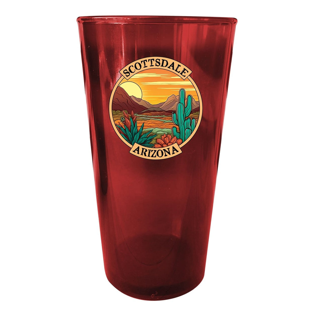 Scottsdale Arizona Souvenir Plastic 16 oz pint Blue Image 1