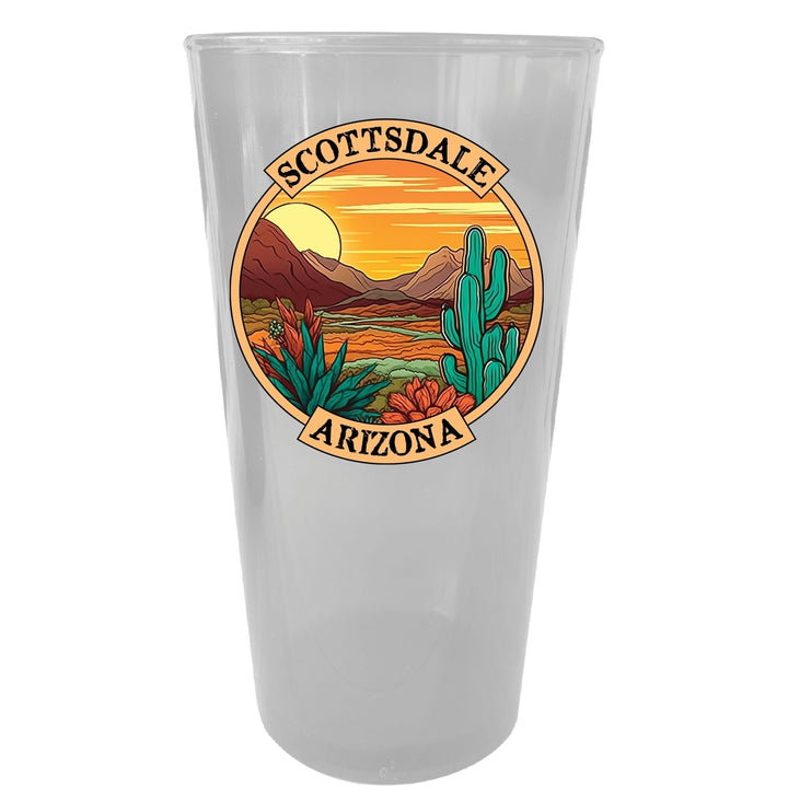 Scottsdale Arizona Souvenir Plastic 16 oz pint Blue Image 4