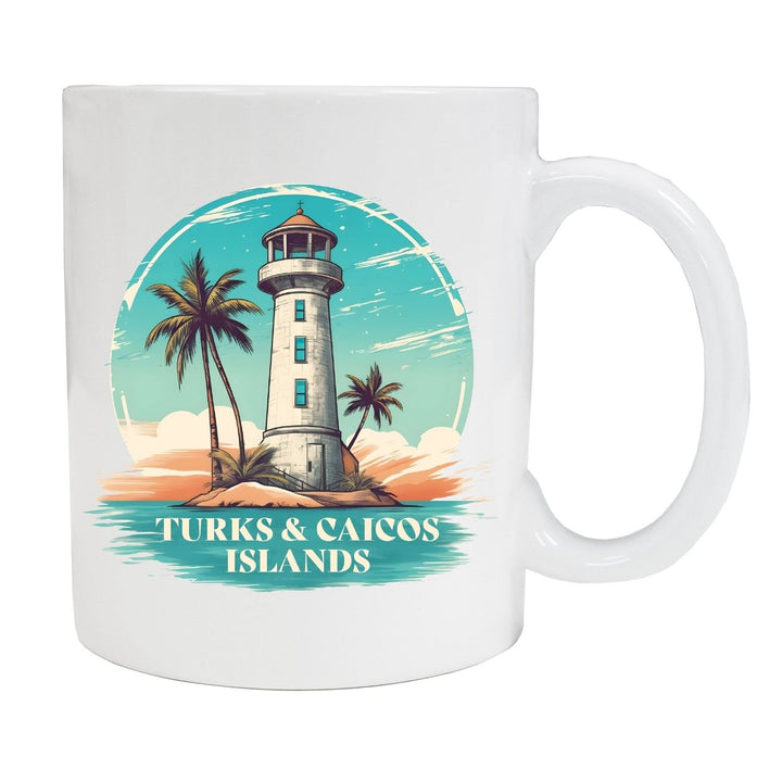 Turks And Caicos Souvenir 12 oz Ceramic Coffee Mug Black Image 1