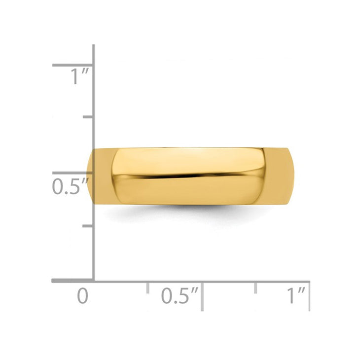 Ladies 6mm Wedding Band in 14K Yellow Gold Image 2