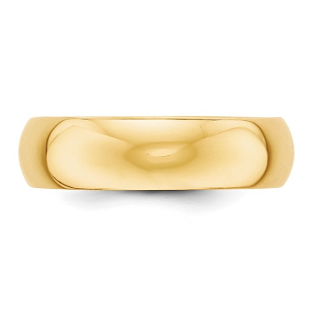 Ladies 6mm Wedding Band in 14K Yellow Gold Image 3