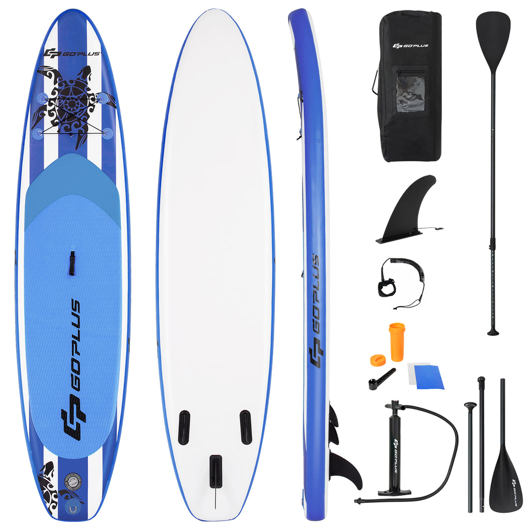 10.5 Inflatable Stand Up Paddle Board SUP W/Carrying Bag Aluminum Paddle Image 1