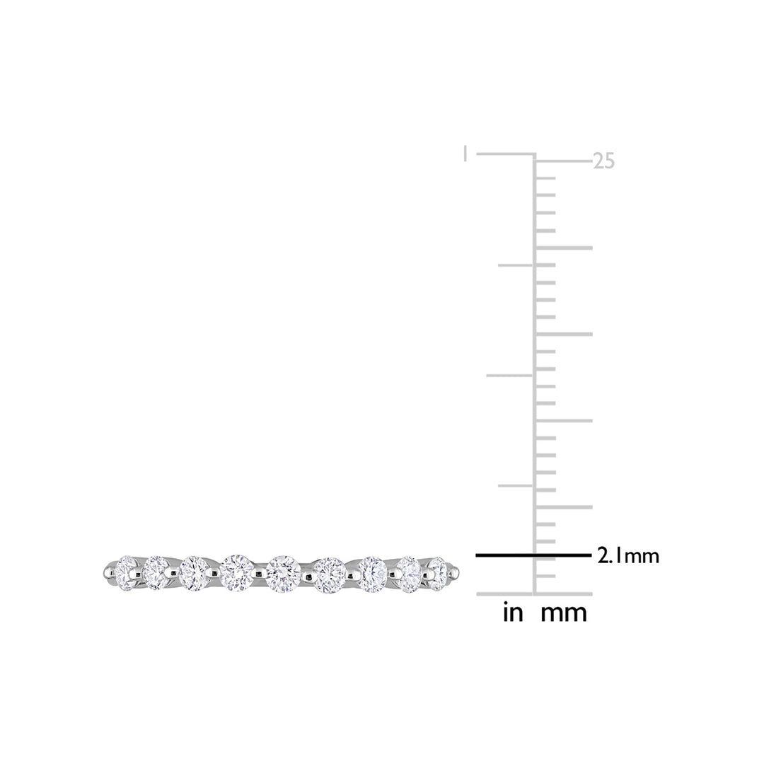 1/3 Carat (ctw) Lab-Grown Diamond Anniversary Band Ring in Sterling Silver Image 3