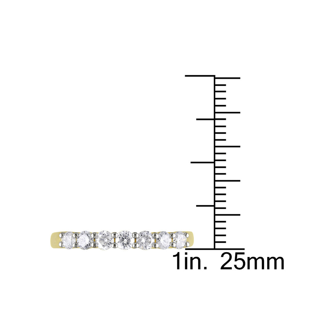 1/2 Carat (ctw) Diamond Wedding Band Ring in 10K Yellow Gold Image 3