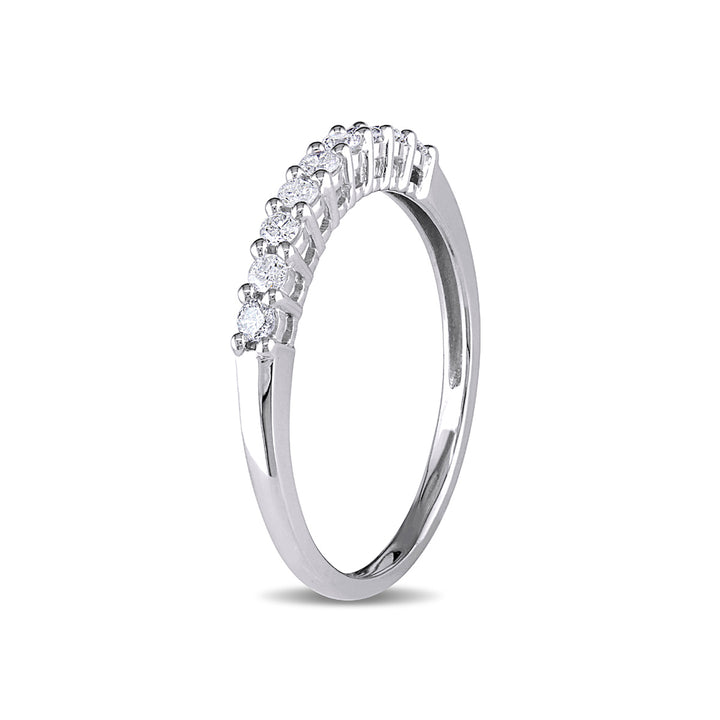 1/4 Carat (ctw) Diamond Anniversary Band Ring in 10K White Gold Image 3
