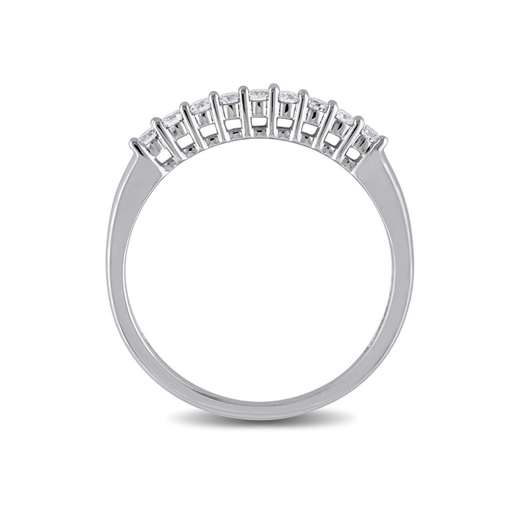 1/4 Carat (ctw) Diamond Anniversary Band Ring in 10K White Gold Image 4