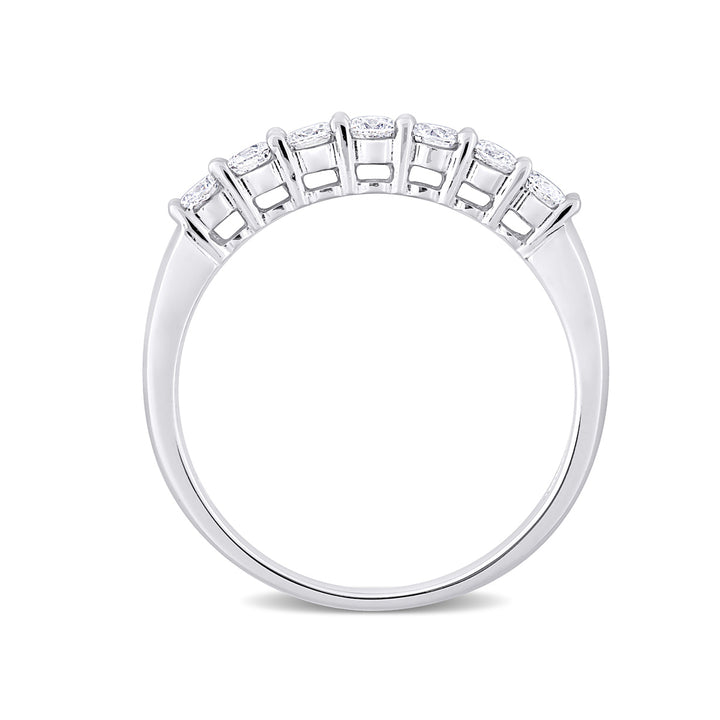 1/2 Carat (ctw) Diamond Anniversary Band Ring in 10K White Gold Image 4