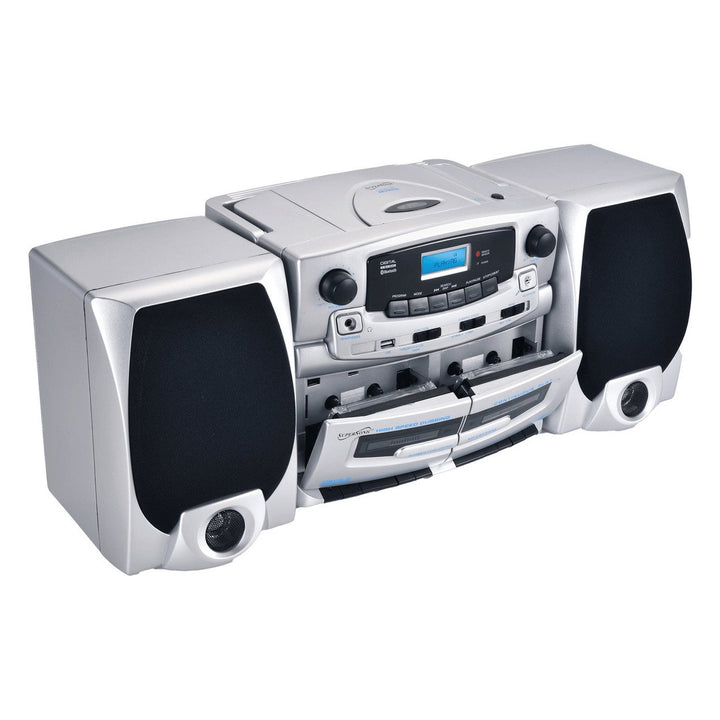 Bluetooth Audio System with Double Cassette Recorder and Built-In Mic (SC-2121BT) Image 1