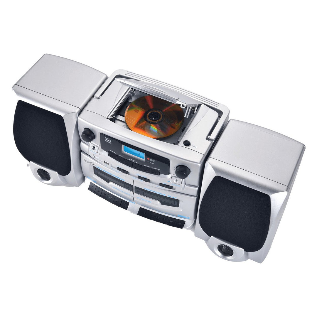 Bluetooth Audio System with Double Cassette Recorder and Built-In Mic (SC-2121BT) Image 2