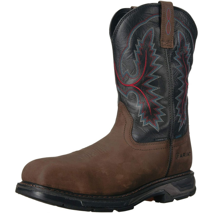 ARIAT WORK Mens 11" WorkHog XT Carbon Toe Waterproof Work Boot Tumbled Bark - 10024966 ONE SIZE BRK/ FOREST Image 1