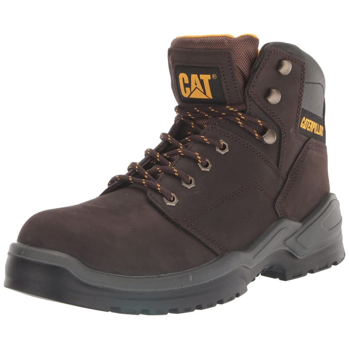 CAT Mens Striver Steel Toe Industrial Boot BROWN Image 1