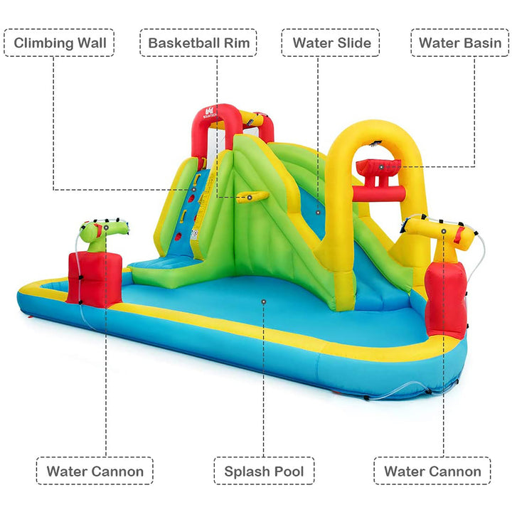 Inflatable Water Slide Kids Bounce House w/480w Blower Image 6