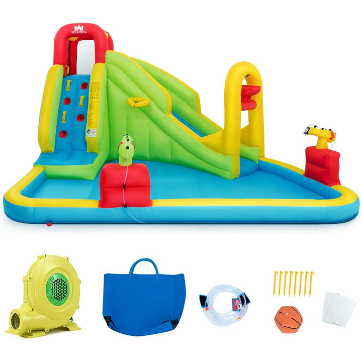 Inflatable Water Slide Kids Bounce House w/480w Blower Image 7