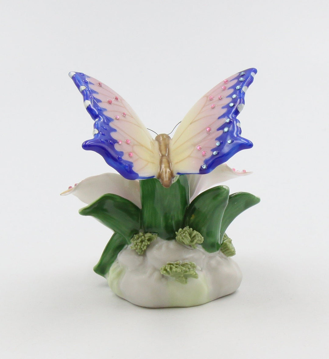 Ceramic Butterfly and Lily Figurine Nature Mom 3.25" Image 4