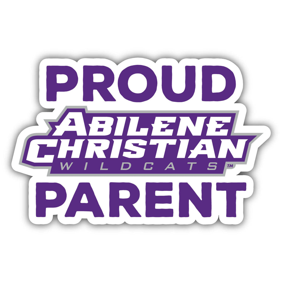 Abilene Christian University 4-Inch Proud Parent 4-Pack NCAA Vinyl Sticker - Durable School Spirit Decal Image 1