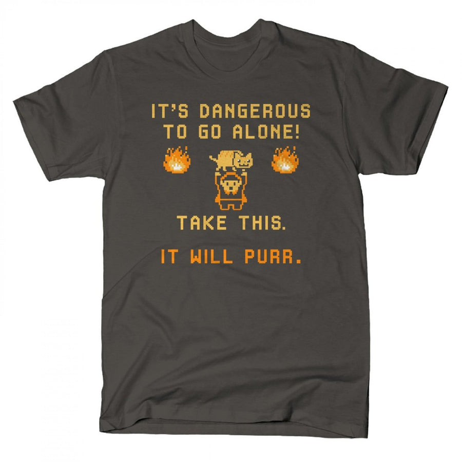 The Legend of Zelda Its Dangerous to Go Alone Nyan Cat T-Shirt Image 1