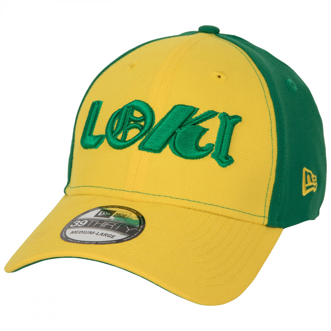 Loki Marvel Studios Yellow and Green Colorway Era 39Thirty Fitted Hat Image 1